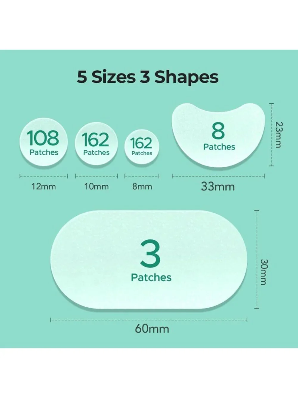 Hydrocolloid Acne Pimple Patches - 443 Count Face Cover for Clear Skin